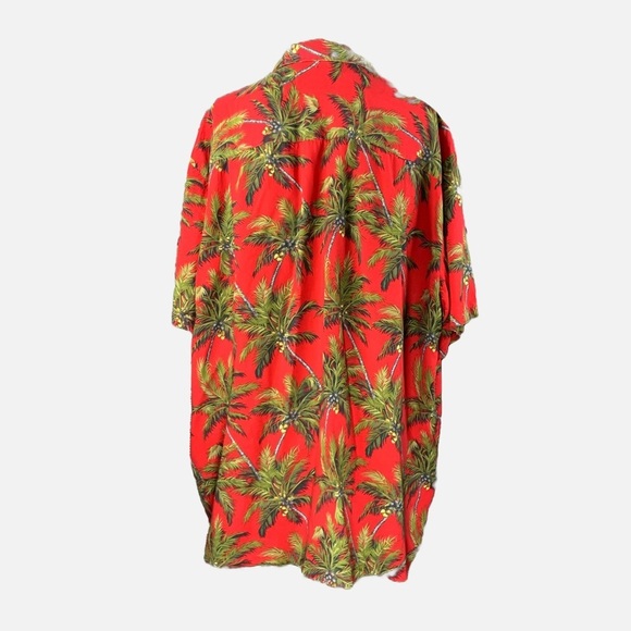 Paradise Found 2XL Shirt Coconut Palm Trees Honolulu Hawaii Vintage Red - Picture 3 of 7